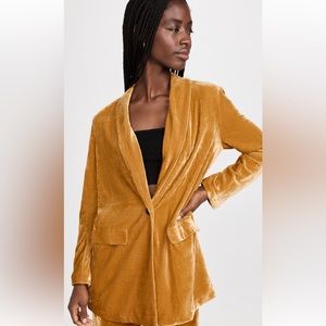 NWOT Endless Rose Velvet Single Breasted Blazer